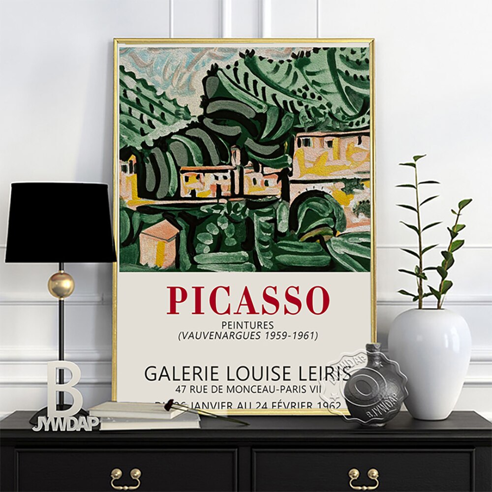 Pablo Picasso Peintures Exhibition Poster: Original Artworks Displayed-ChandeliersDecor