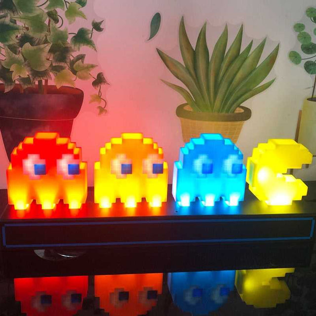 Pac Man Ghost Light Table Lamp-ChandeliersDecor