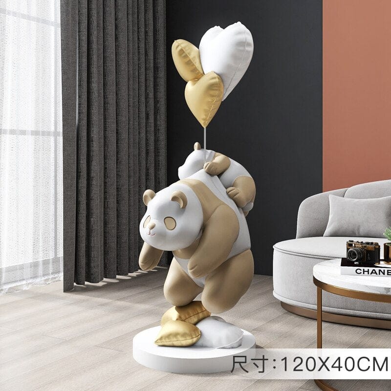 Panda Statue: A Majestic and Adorable Home Décor-ChandeliersDecor