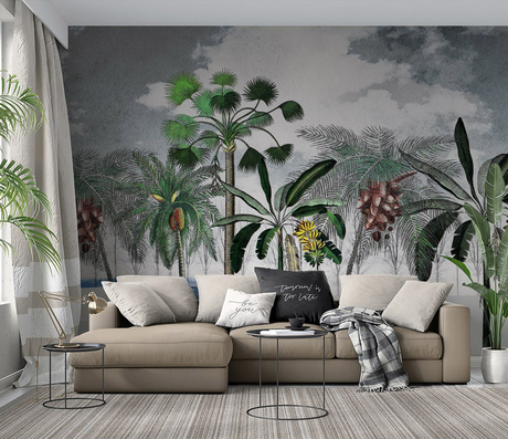 Paradise Dream: Tropical Wallpaper Murals-ChandeliersDecor