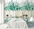 Pastel Greens: Forest Trees Wallpaper Murals-ChandeliersDecor.com