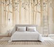 Pastel Leaves - Forest Woods Wallpaper Murals-ChandeliersDecor