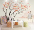 Pastel Tree Watercolour Wallpaper Murals-ChandeliersDecor