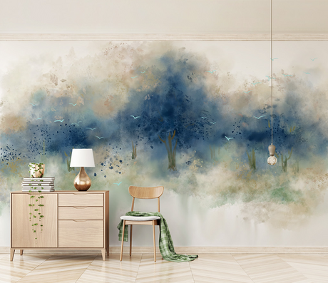 Pastels Tree Wallpaper Murals: Transform Your Space-ChandeliersDecor