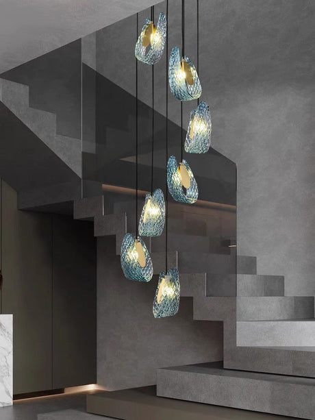 Peacock Blue Glass Chandelier: Stunning Lighting Fixtures-ChandeliersDecor