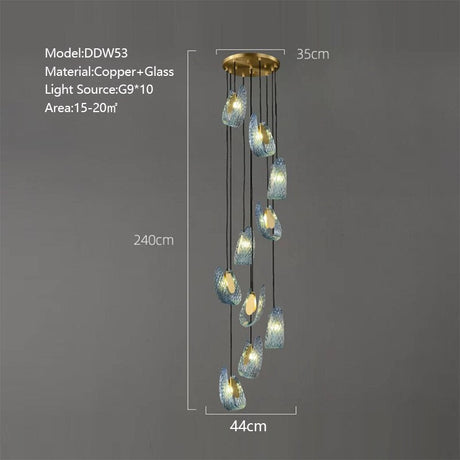 Peacock Blue Glass Chandelier: Stunning Lighting Fixtures-ChandeliersDecor