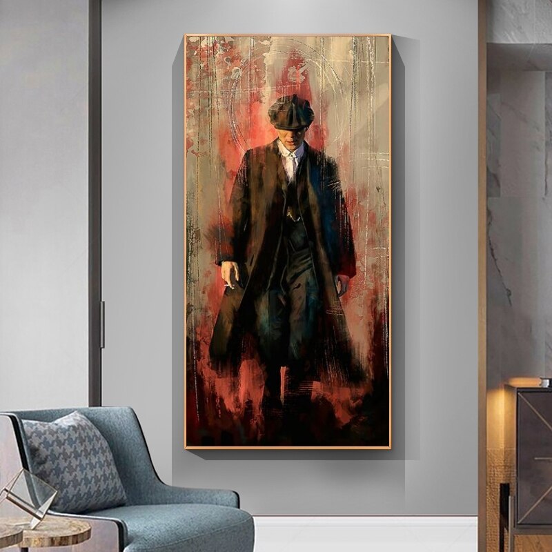Peaky Blinders Drama Tommy Shelby Canvas Wall Art-ChandeliersDecor