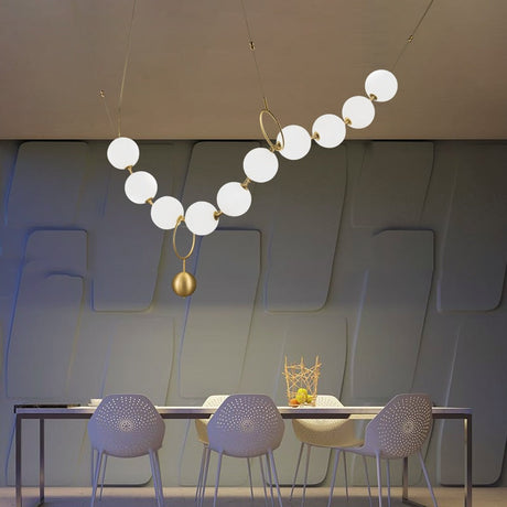 Pearl Globe Chandelier: Exquisite Lighting Fixture-ChandeliersDecor