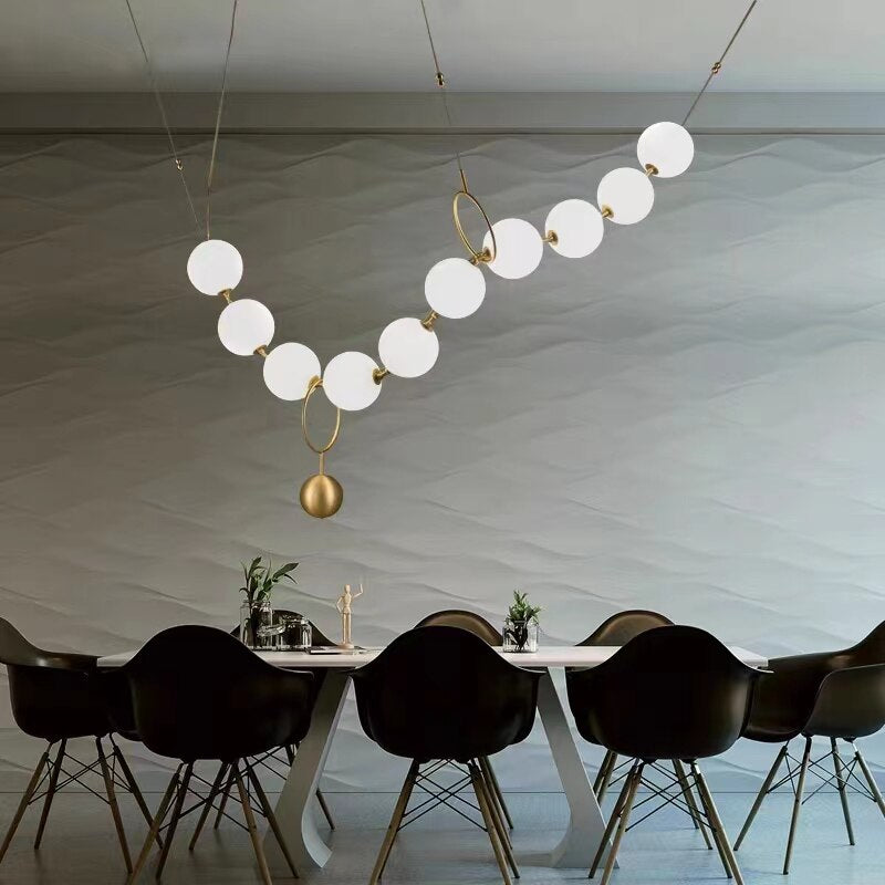 Pearl Globe Chandelier: Exquisite Lighting Fixture-ChandeliersDecor