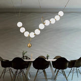 Pearl Globe Chandelier: Exquisite Lighting Fixture-ChandeliersDecor