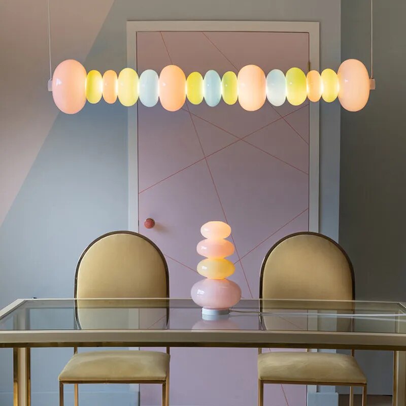 Pebbles Glass Led Chandelier for Kids Room-ChandeliersDecor