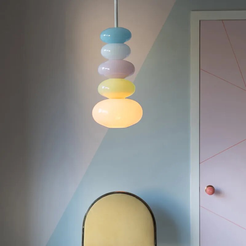 Pebbles Glass Led Chandelier for Kids Room-ChandeliersDecor