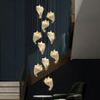 Petals Crystal Staircase Chandelier – Illuminate Your Space