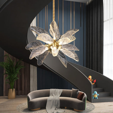 Petals Nest Crystal Chandelier: Stunning Home Lighting-ChandeliersDecor