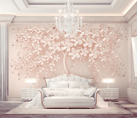 Pink 3D Tree large Wallpaper Murals – Exclusive Collection-ChandeliersDecor.com