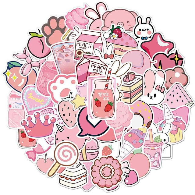 Pink Assorted Stickers: A Vibrant Collection-ChandeliersDecor