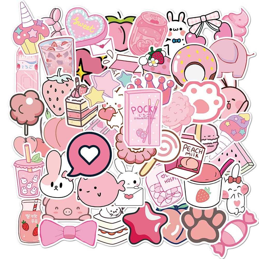 Pink Assorted Stickers: A Vibrant Collection-ChandeliersDecor