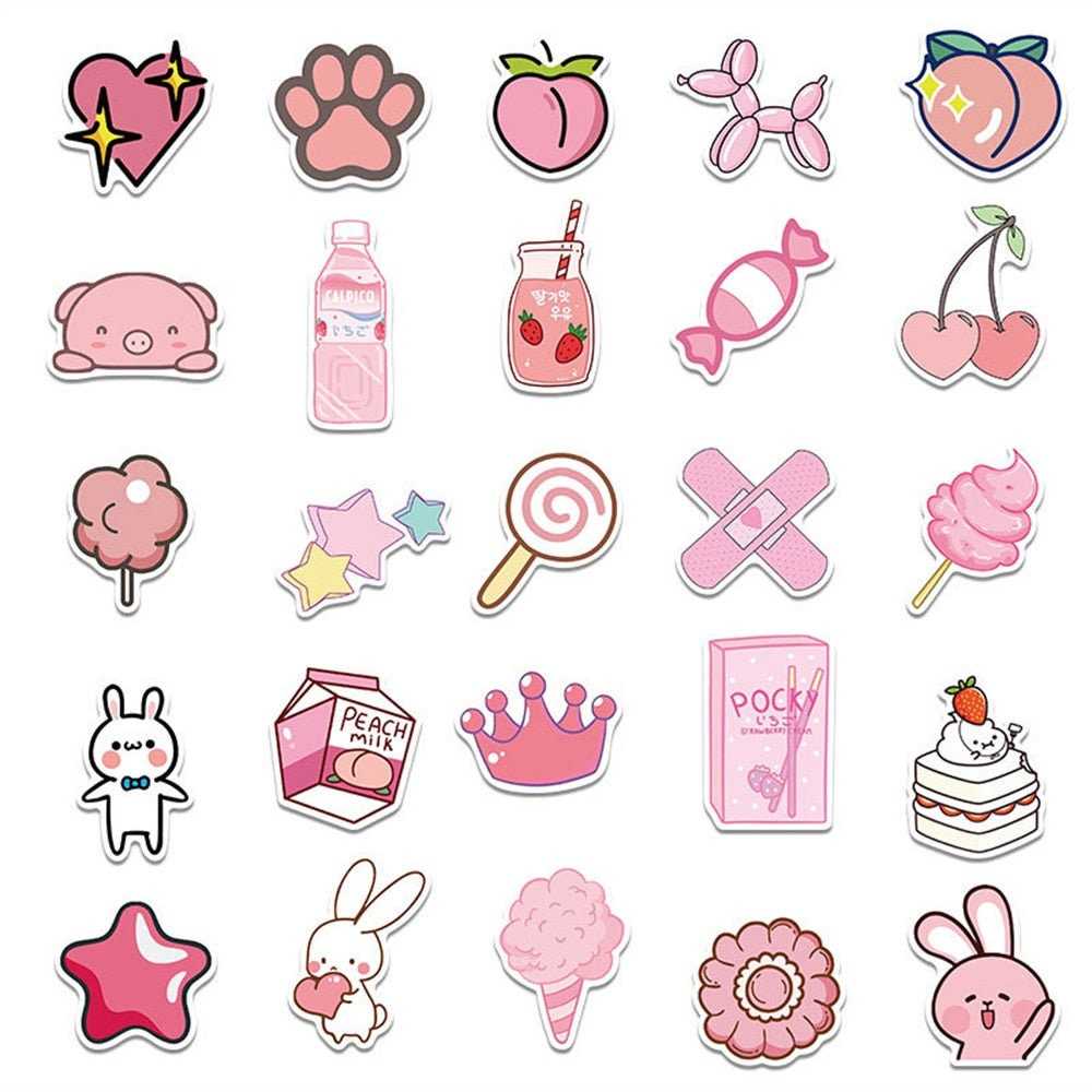 Pink Assorted Stickers: A Vibrant Collection-ChandeliersDecor