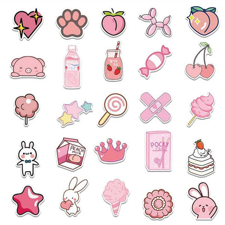 Pink Assorted Stickers: A Vibrant Collection-ChandeliersDecor