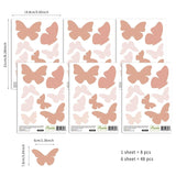 Pink Butterfly Boho Heart Stickers: Kids Wall Decal-ChandeliersDecor