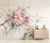 Pink Floral Blossom Wallpaper Mural-ChandeliersDecor