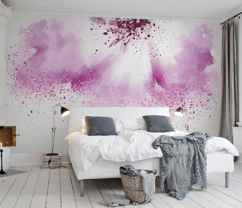 Pink Large Flower Wallpaper Murals-ChandeliersDecor