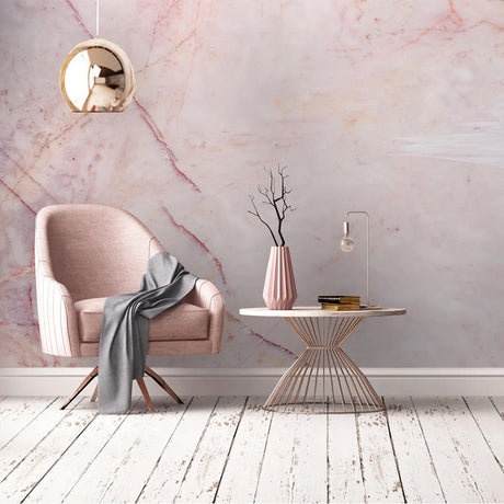 Pink Marble Effect Wallpaper: Stylish & Elegant Décor-ChandeliersDecor