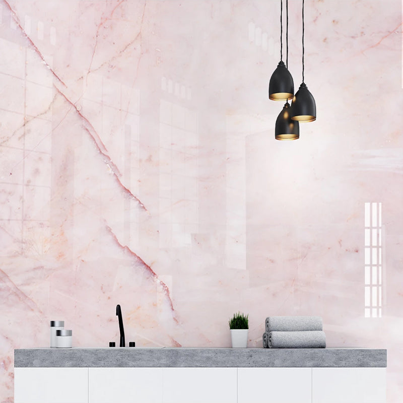 Pink Marble Effect Wallpaper: Stylish & Elegant Décor-ChandeliersDecor