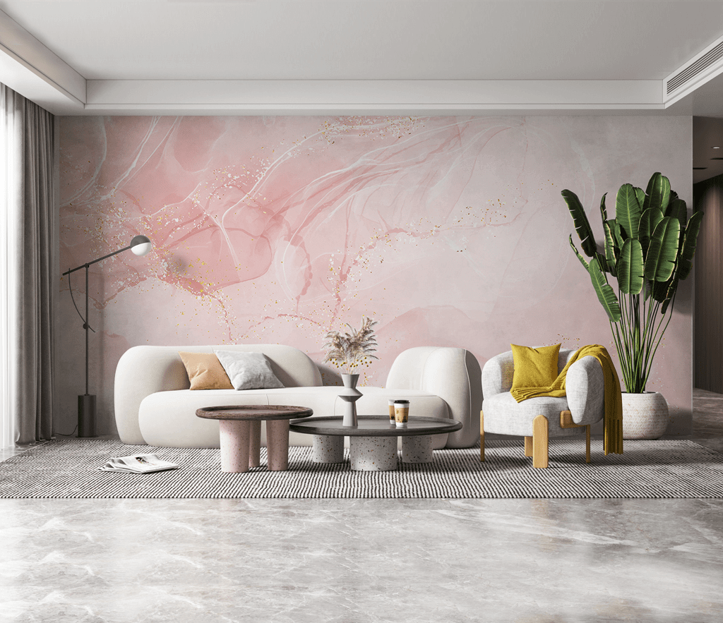 Pink Marble Stone - Marble Wallpaper Murals-ChandeliersDecor.com