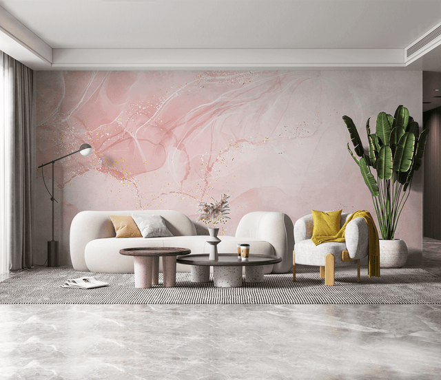 Pink Marble Stone - Marble Wallpaper Murals-ChandeliersDecor.com