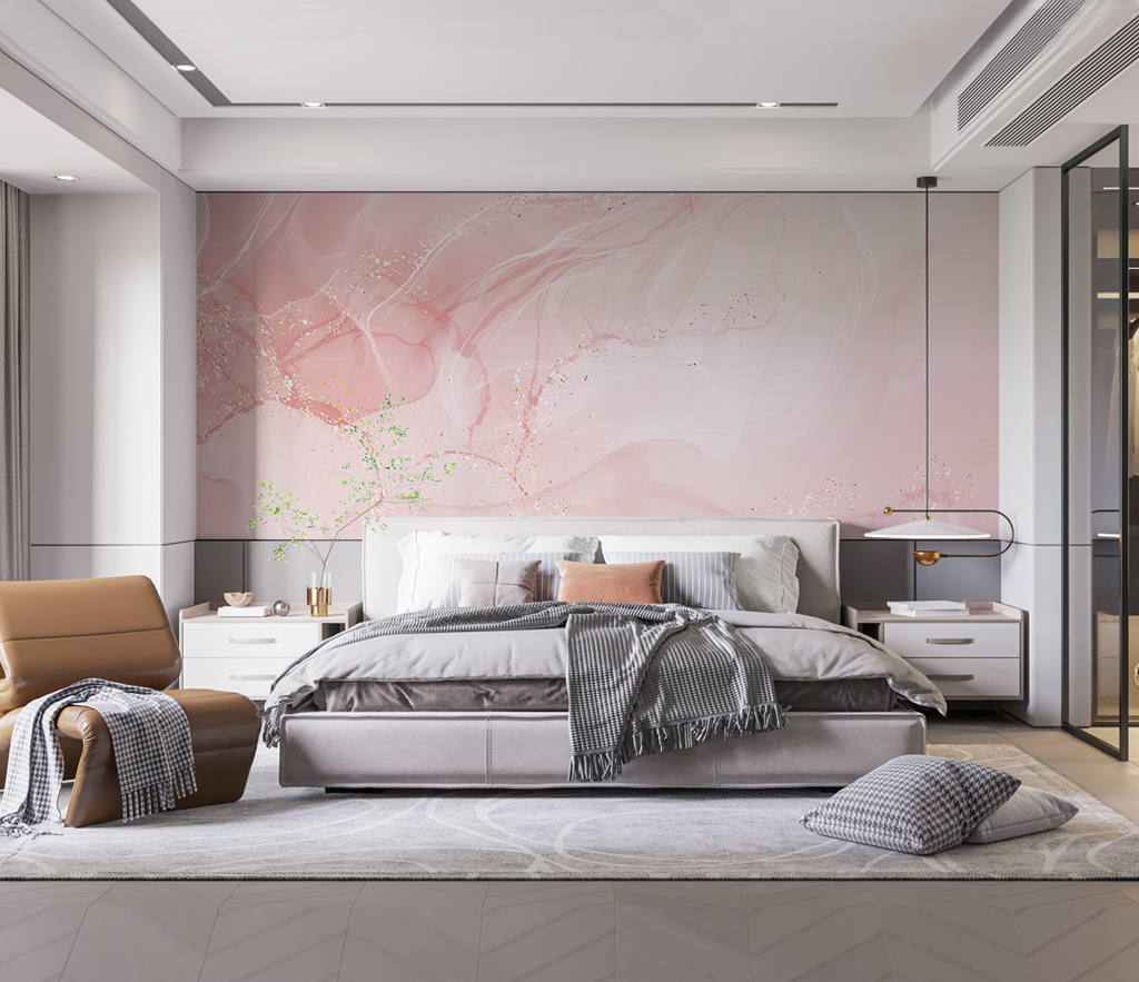 Pink Marble Stone - Marble Wallpaper Murals-ChandeliersDecor