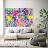 Pink Panther Art: Thumbs Up Canvas Wall Art-ChandeliersDecor