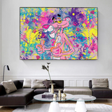 Pink Panther Canvas Wall Art - Vibrant and Creative Décor-ChandeliersDecor