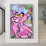 Pink Panther Poster: Quirky & Stylish Canvas Wall Art-ChandeliersDecor