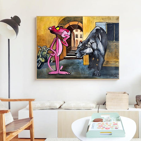 Pink Panther Poster: Unique Art for Fans-ChandeliersDecor