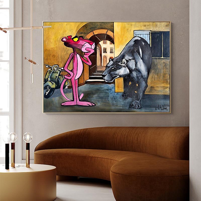 Pink Panther Poster: Unique Art for Fans-ChandeliersDecor