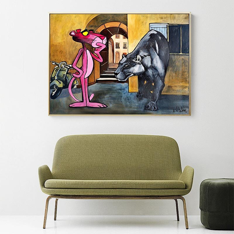 Pink Panther Poster: Unique Art for Fans-ChandeliersDecor