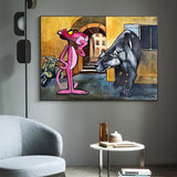 Pink Panther Poster: Unique Art for Fans-ChandeliersDecor