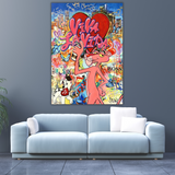 Pink Panther Viva Lavida Canvas Poster Canvas Wall Art-ChandeliersDecor