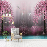 Pink Trees Wallpaper - Perfect Wallpaper for Your Space-ChandeliersDecor