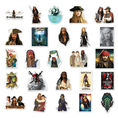 Pirates Captain Jack 50 Stickers Pack-ChandeliersDecor