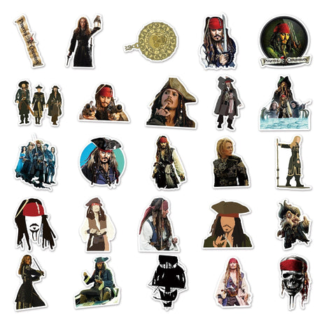 Pirates Captain Jack 50 Stickers Pack-ChandeliersDecor