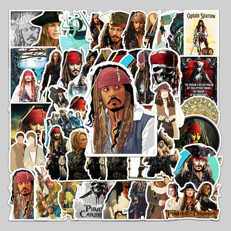 Pirates Captain Jack 50 Stickers Pack-ChandeliersDecor