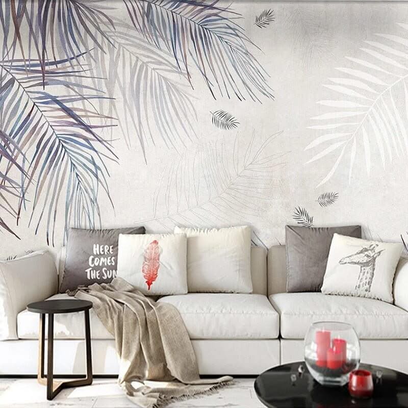 Plant Leaf 3D Wallpaper for Home Wall Decor-ChandeliersDecor.com