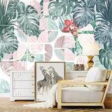 Plant Leaf Wallpaper Mural for Stunning Wall Décor-ChandeliersDecor