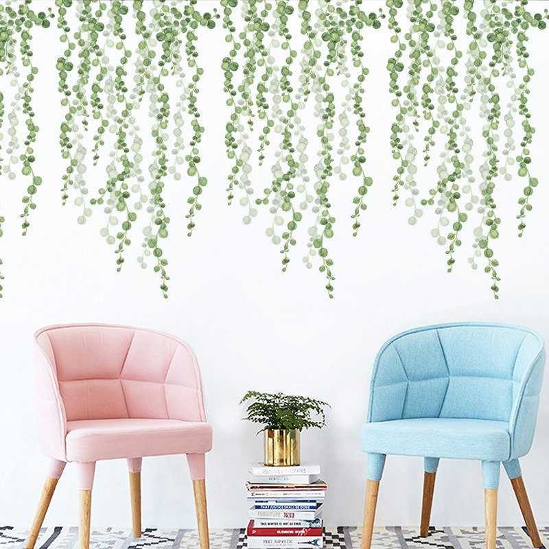 Plants Wall Stickers Green Leaves Wall Decals