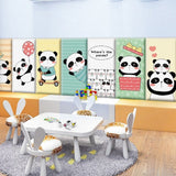 Playful Jungle Pandas Kids Wall Padded Safety Cushions-ChandeliersDecor