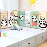 Playful Jungle Pandas Kids Wall Padded Safety Cushions-ChandeliersDecor