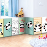 Playful Jungle Pandas Kids Wall Padded Safety Cushions-ChandeliersDecor