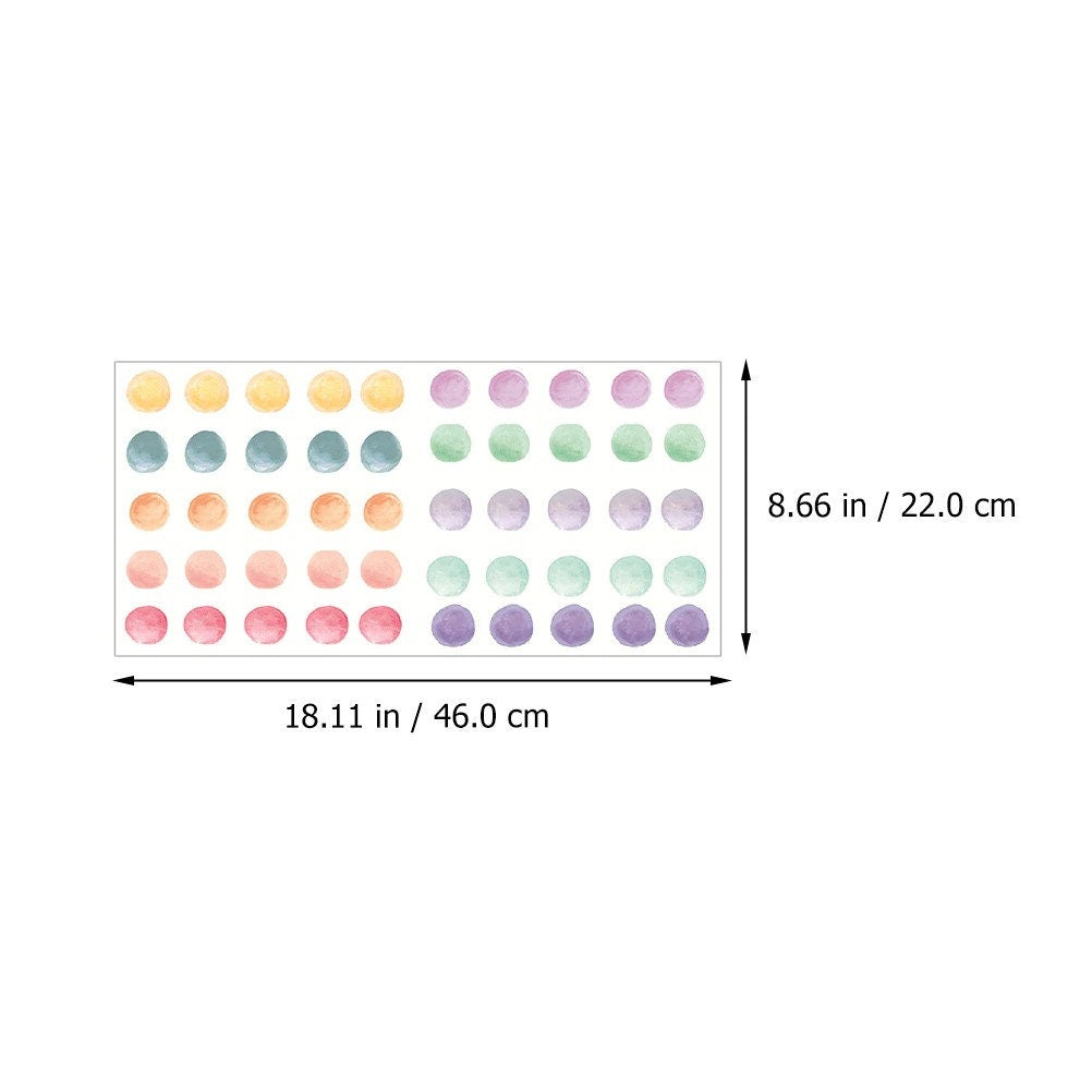 Polka Dot Mix Colour Wall Stickers for Kids Room Nursery | Polka dot Multi Colour wall stickers for kids nursery